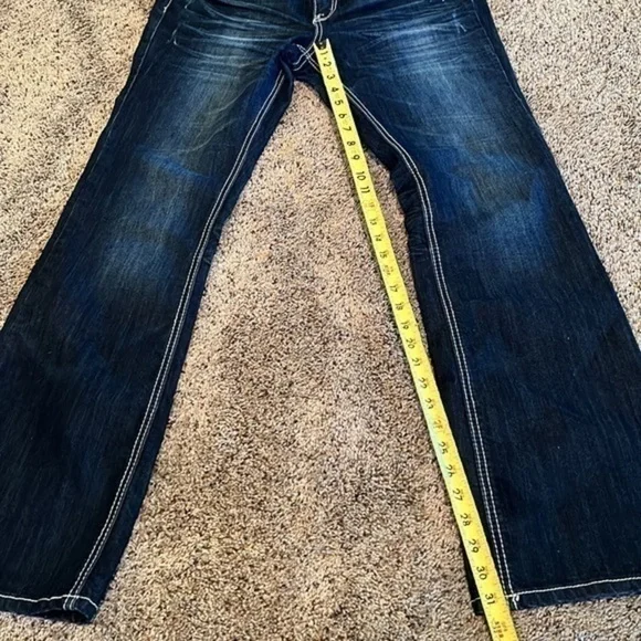 ND Weekend low rise Indigo Distressed Bling jean. Size 12. - Picture 9 of 10